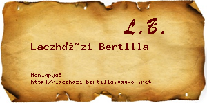 Laczházi Bertilla névjegykártya